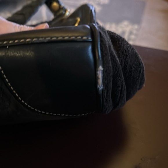 Vintage Black Juicy Couture Tote Bag Purse Handbag Daydreamer Floral Y2K - Picture 8 of 14